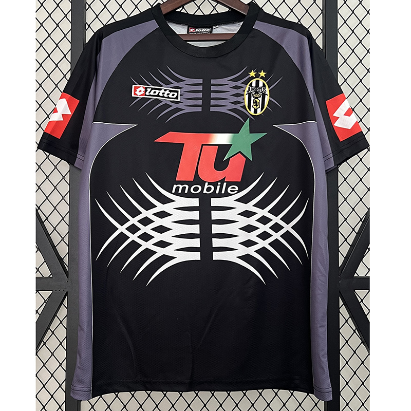 2001-2002 JUV Black GoalKeeper Retro Soccer Jersey