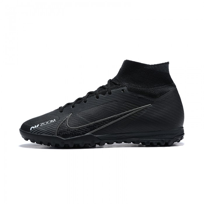 Superfly 8 Academy TF High Soccer Shoes-All Black-3684988