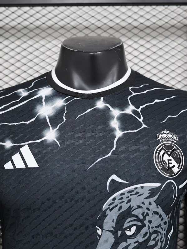 24-25 RMA Black Special Edition Player Version Soccer Jersey #豹