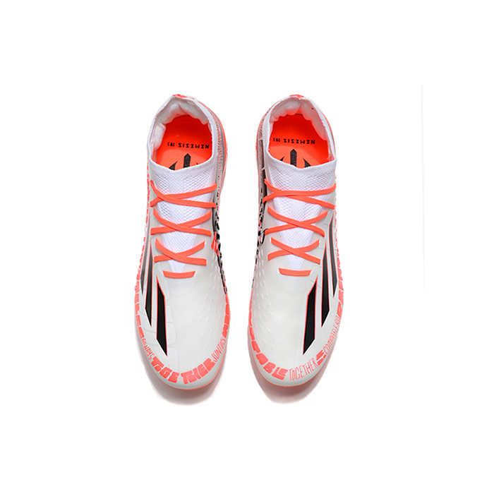 Messi X Speedportal .1 2022 World Cup Boots FG Soccer Shoes-White/Orange-1730193