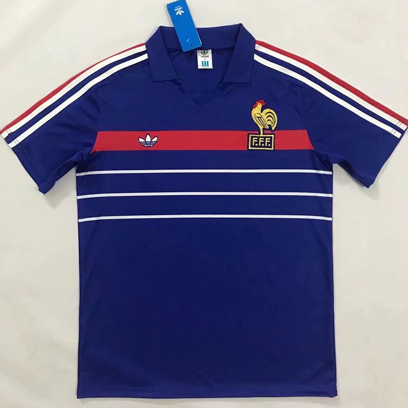 1984-1986 France Home Retro Soccer Jersey