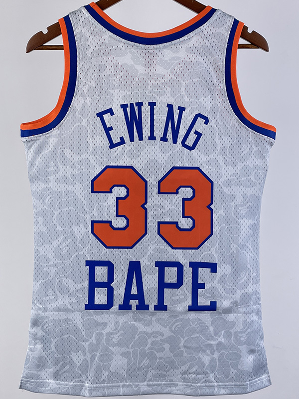 2023 Knicks & BAPE #33 White Top Quality Hot Pr...
