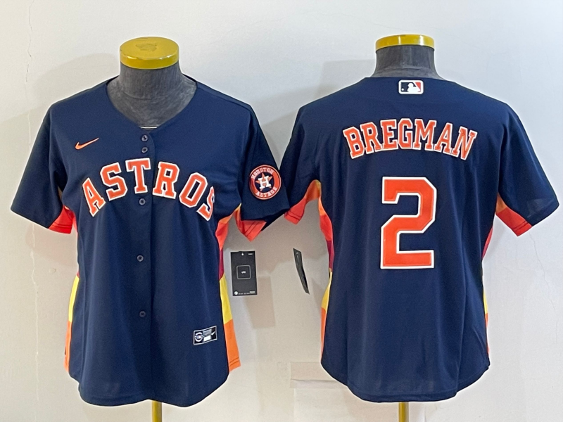 Houston Astros Women's baseball jersey BREGMAN 2 fans edition