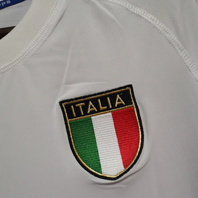 2000 Italy Away White Retro Soccer Jersey