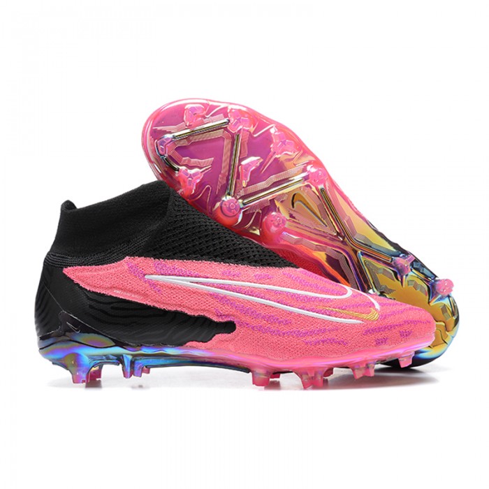 Phantom GX Elite FG High Soccer Shoes-Rose Red/Black-5868039