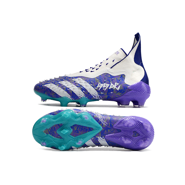 PREDATOR FREAK + FG High Soccer Shoes-Purple/White-4420948