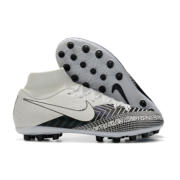 13'Dream Spee 003 AG High Soccer Shoes-White/Black-2971244