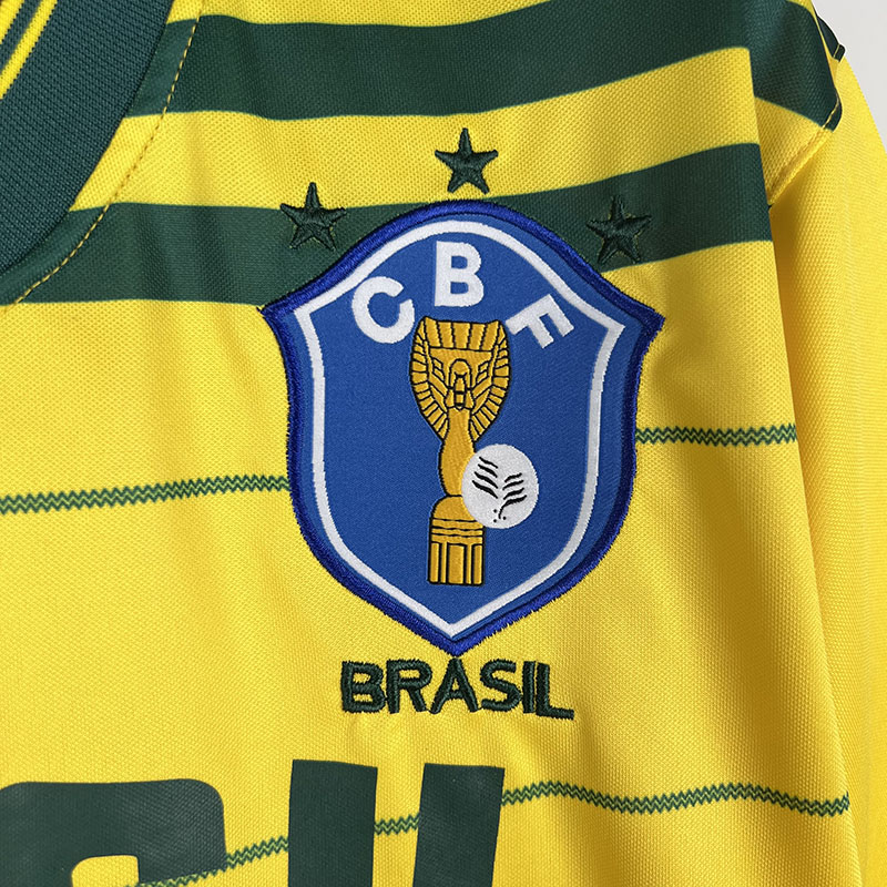 1984 Brazil Home Retro Soccer Jersey