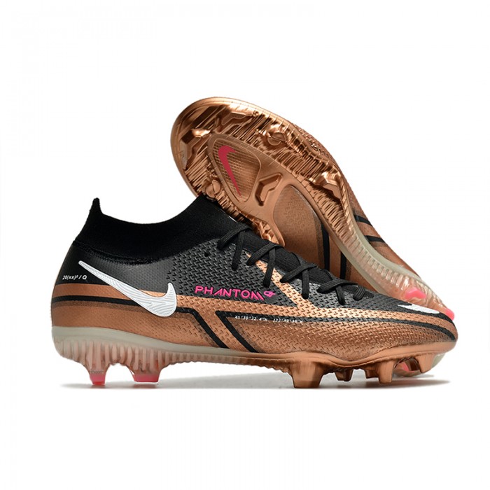 Phantom GT2 Dynamic Fit Elite FG High Soccer Shoes-Black/Gold-7831773