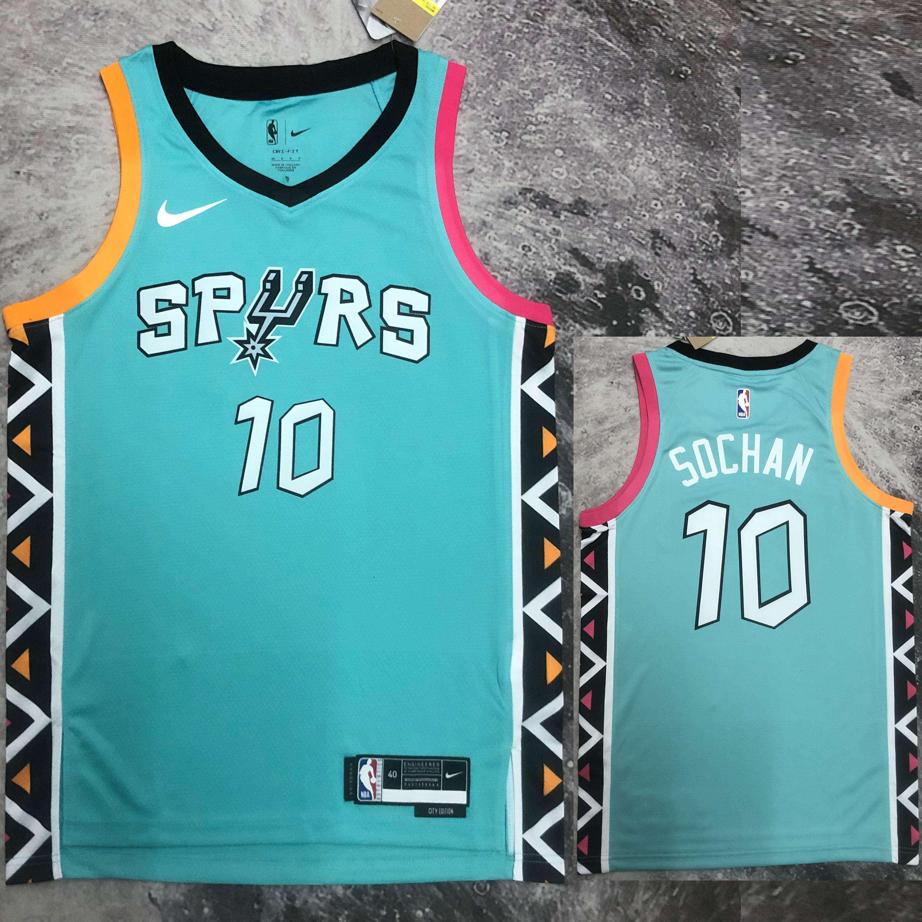 22-23 SA Spurs SOCHAN #10 Blue City Edition Top...