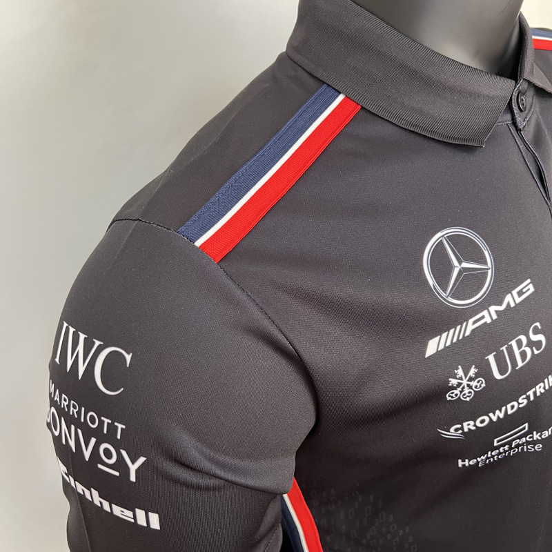 2023 F1 Mercedes Black Polo Racing Suit(有领)