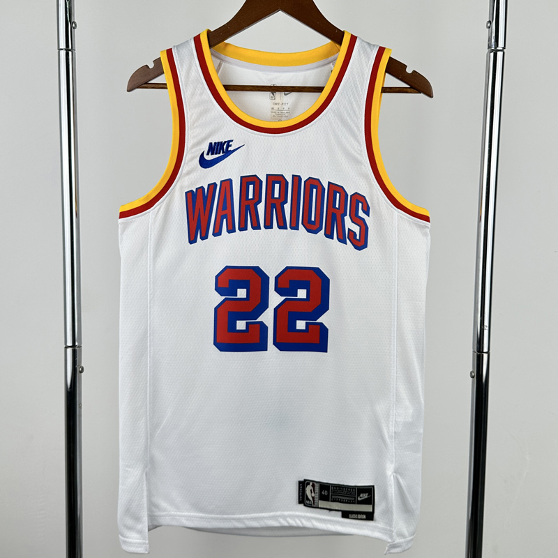 24-25 WARRIORS WIGGINS #22 White Retro Top Quality Hot Pressing NBA Jersey