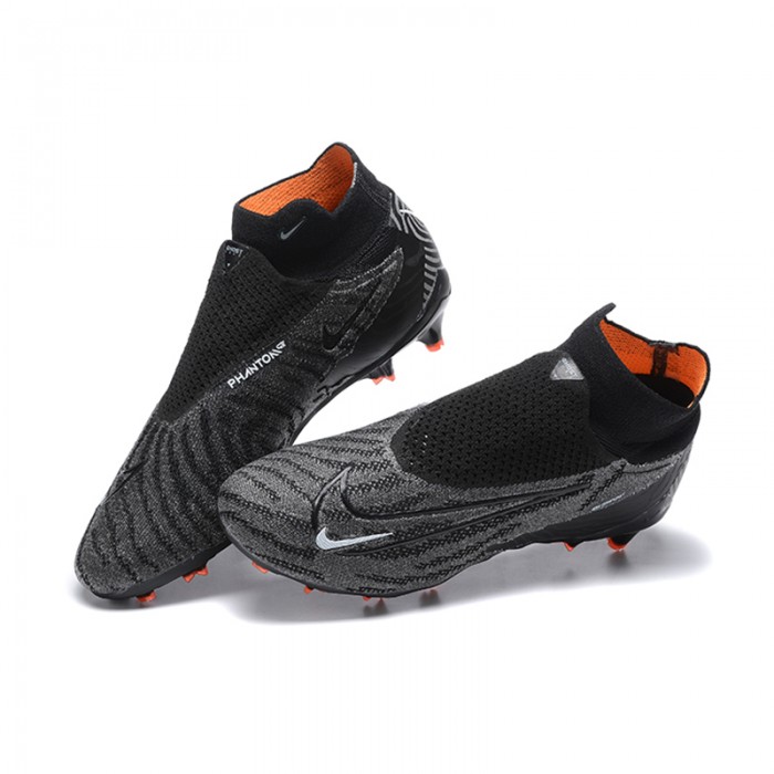 Phantom GX Elite FG High Soccer Shoes-Gray/Black-9965667