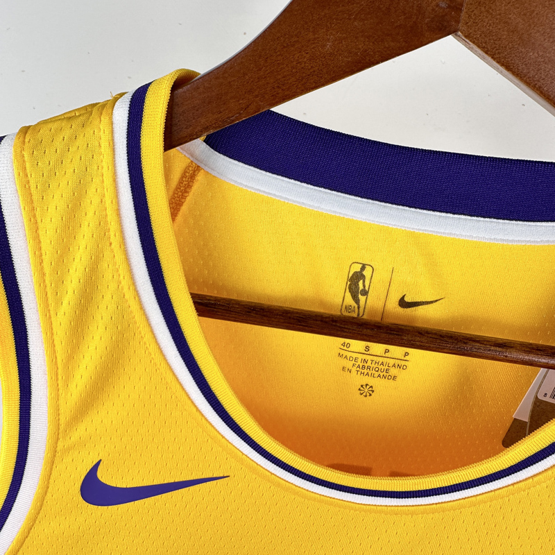 22-23 Lakers WESTBROOK #0 Yellow Top Quality Hot Pressing NBA Jersey(圆领)
