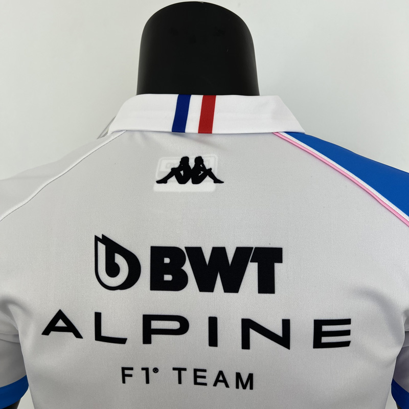 2023 F1 ALPINE White Polo Racing Suit(有领)