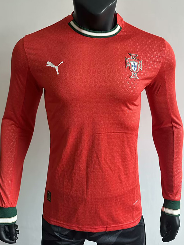 25-26 Portugal Home Long Sleeve Player Version Soccer Jersey (长袖球员)*PM