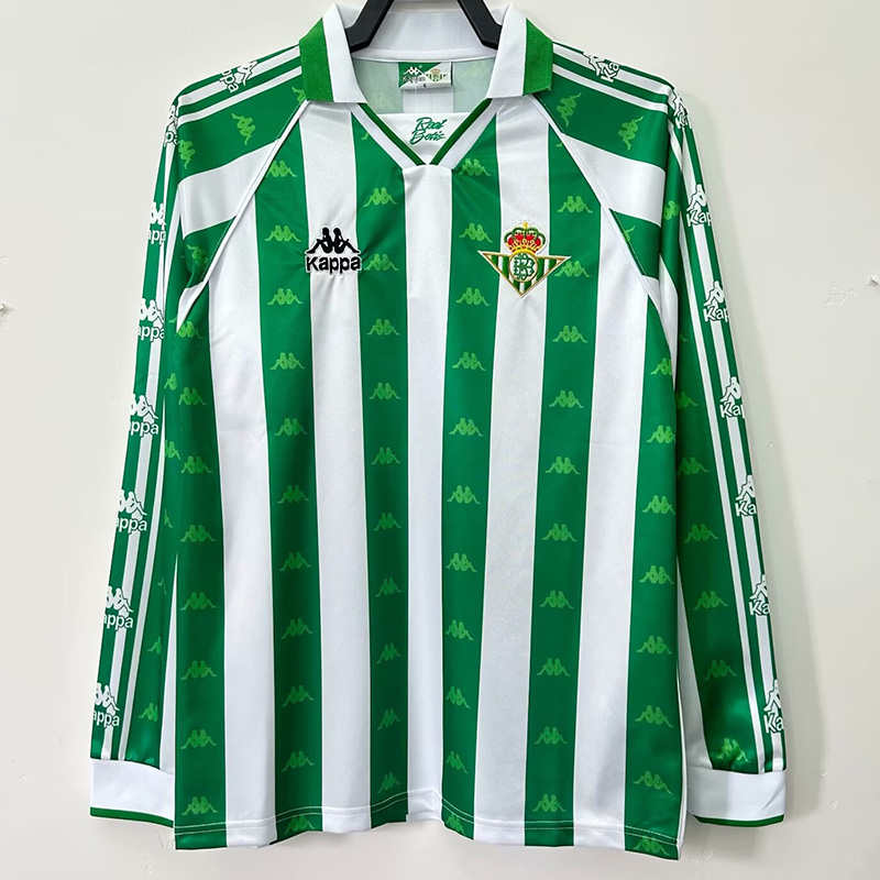 1995-1997 Real Betis Home Long sleeve Retro soc...