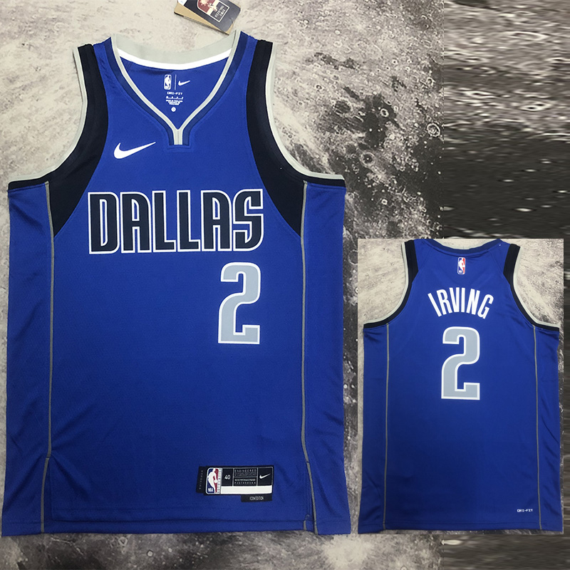 22-23 Dallas Mavericks IRVING #2 Blue Away Top ...