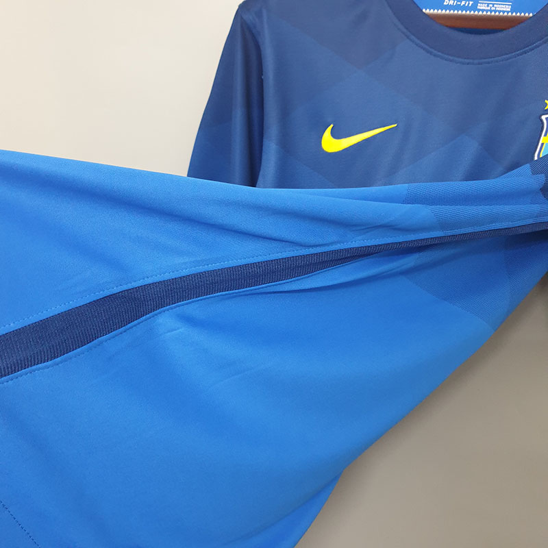 20-21 Brazil Away 1:1 Blue Fans Soccer Jersey