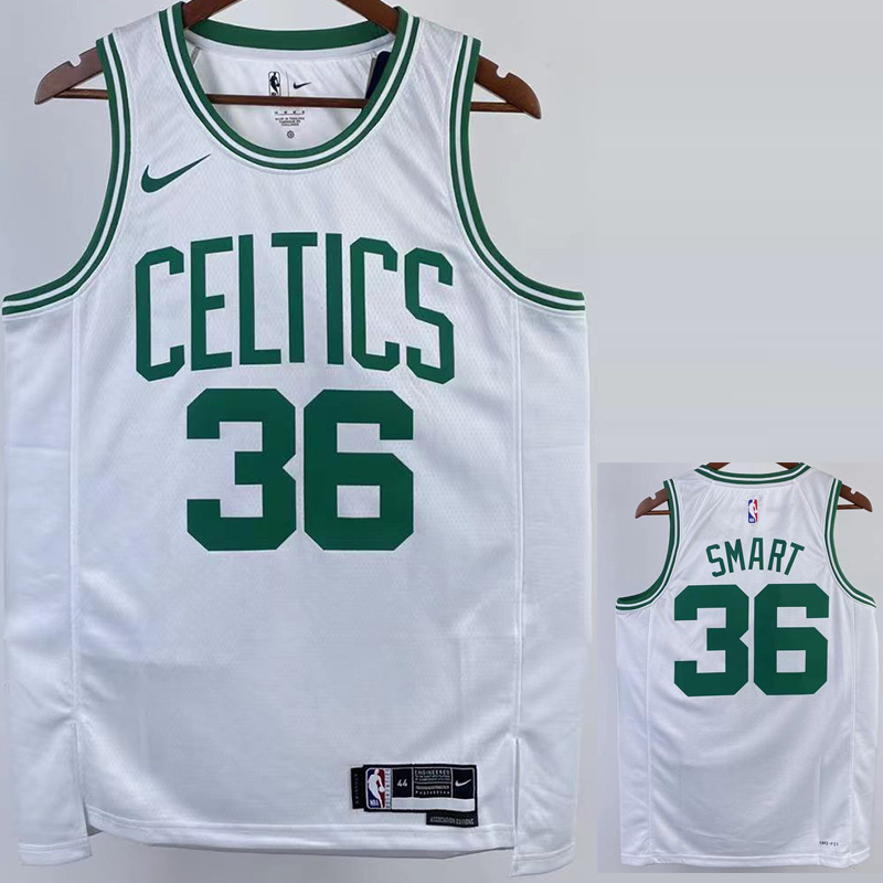 22-23 CELTICS SMART #36 White Top Quality Hot P...