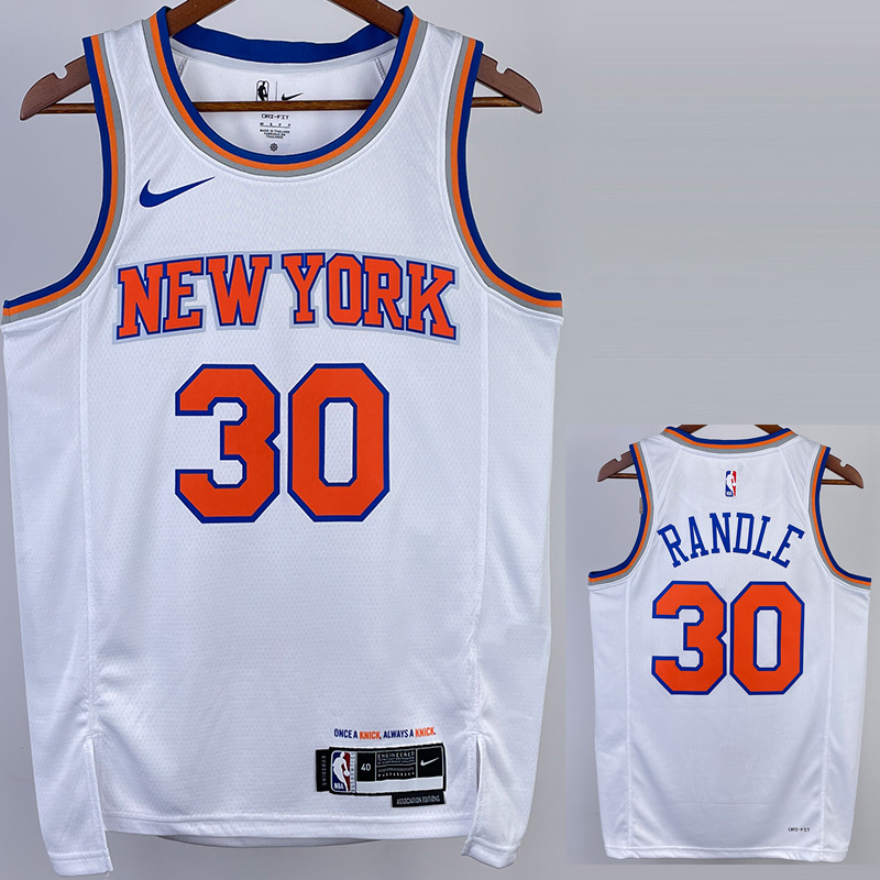 22-23 KNICKS RANDLE #30 White Top Quality Hot P...