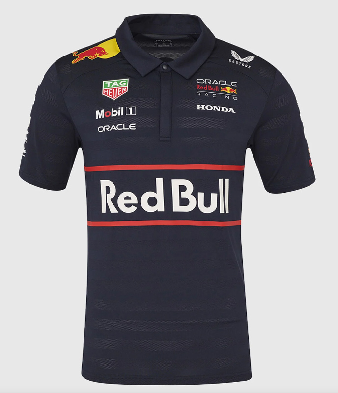 2025 F1 Red Bull Black Polo Racing Suit(有领)