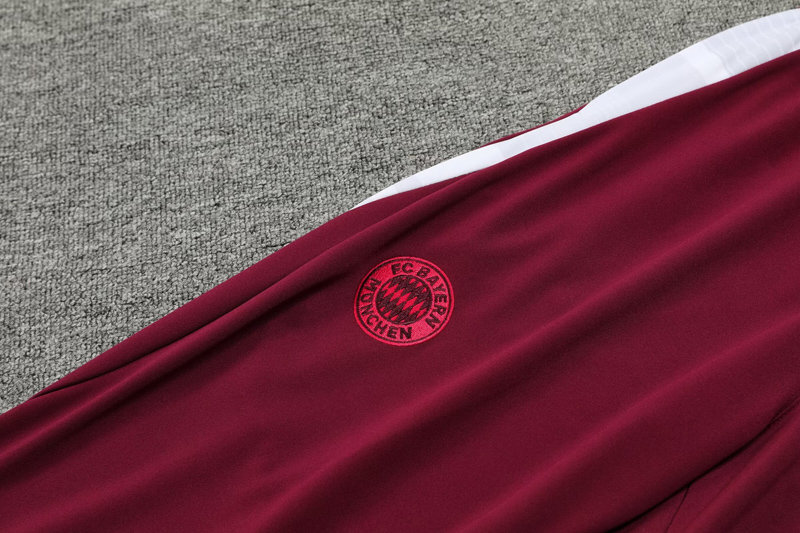 24-25 Bayern Deep Red Half Pull Tracksuit (半拉链)