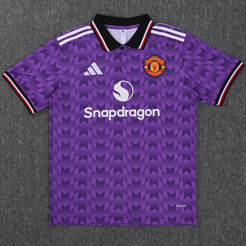 25-26 Man Utd Purple Polo Short Sleeve