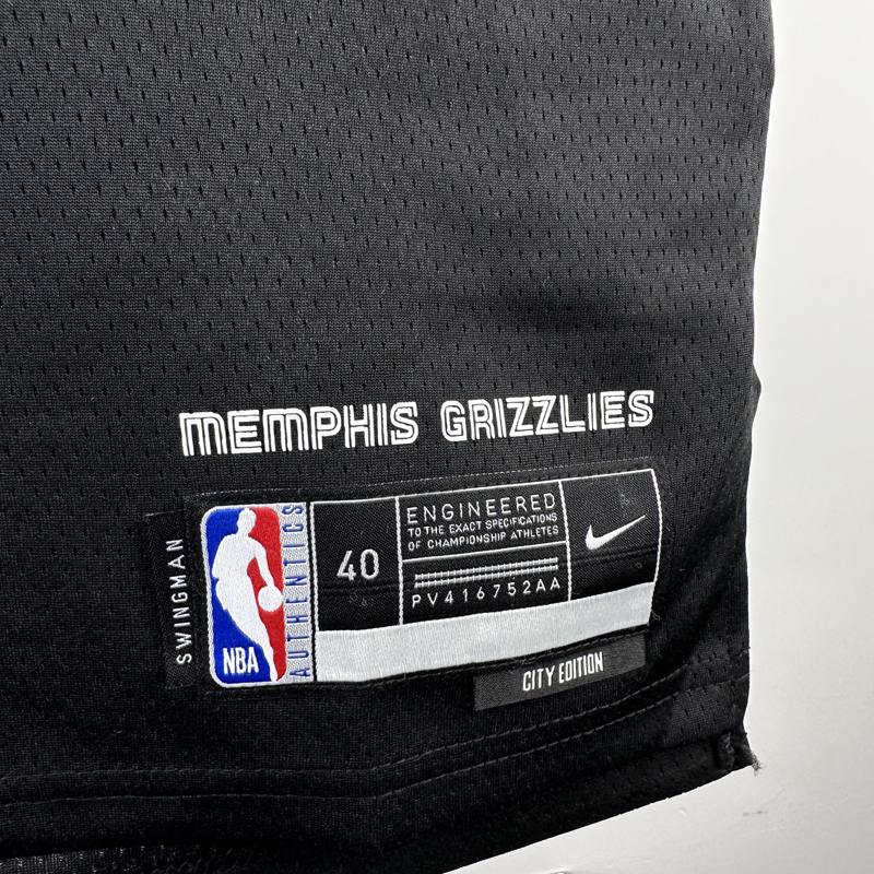 23-24 Grizzlies MORANT #12 Black City Edition T...