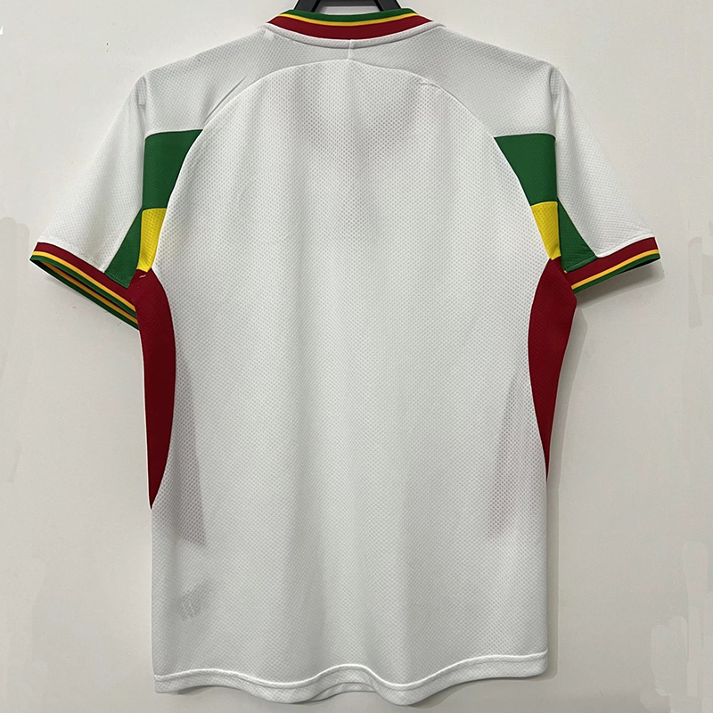 2002 Senegal White Retro Soccer Jersey