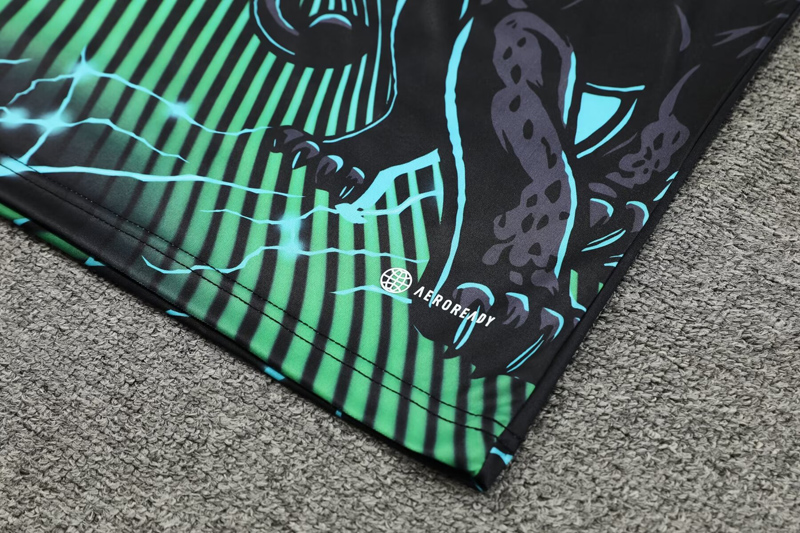 24-25 RMA Black green Tank top and shorts suit *豹黑绿