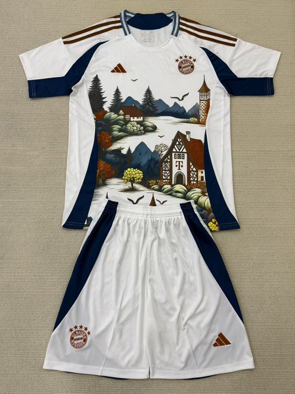 25-26 Bayern White Special Edition Kids Soccer Jersey