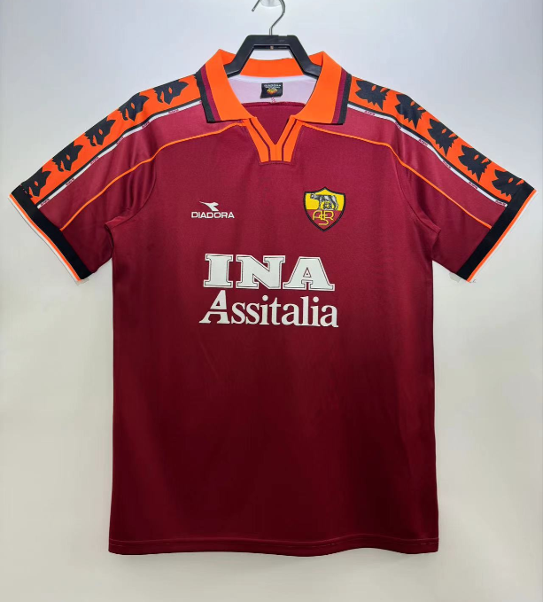 1998-1999 Roma Home Retro Soccer Jersey