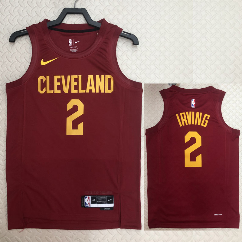 22-23 Cleveland Cavaliers IRVING #2 Red Top Qua...