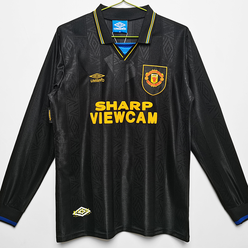 1993-1994 Man Utd Away Long sleeve Retro soccer...