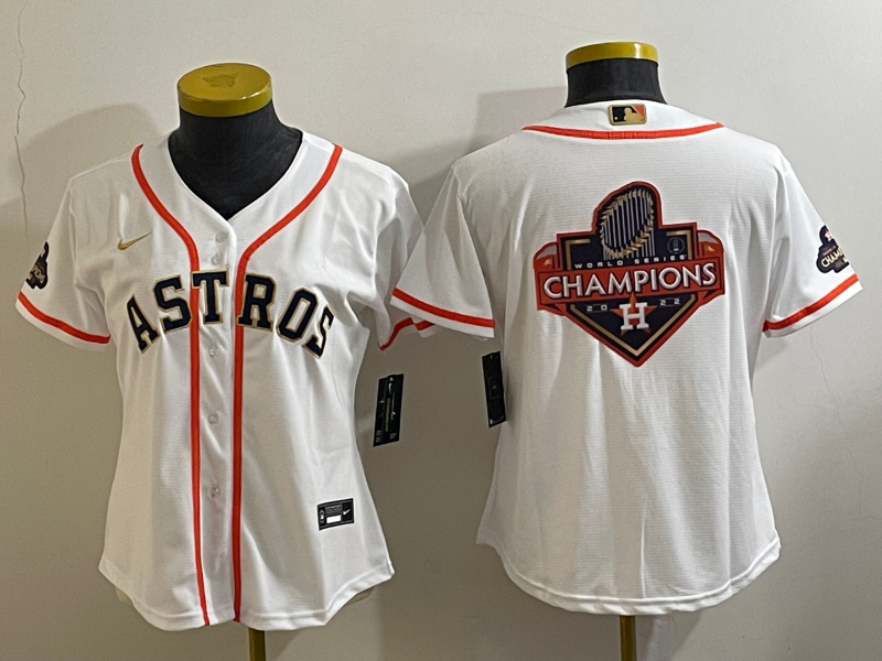 Houston Astros Women's champions first generation baseball jersey