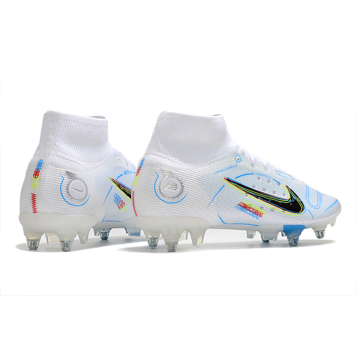 Mercurial Superfly 8 Elite SG Soccer Shoes-White/Blue-2723886