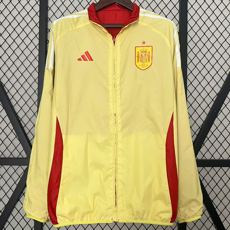 24-25 Spain Red & Yellow Double Sided Windbreaker (双面风衣)