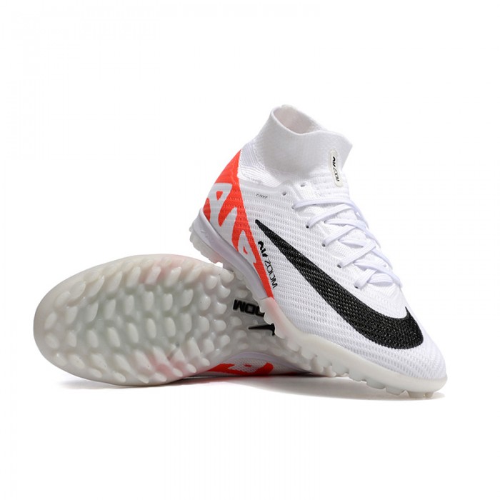 Air Zoom Mercurial Vapor XV Elite TF High Soccer Shoes-White/Black-8345138