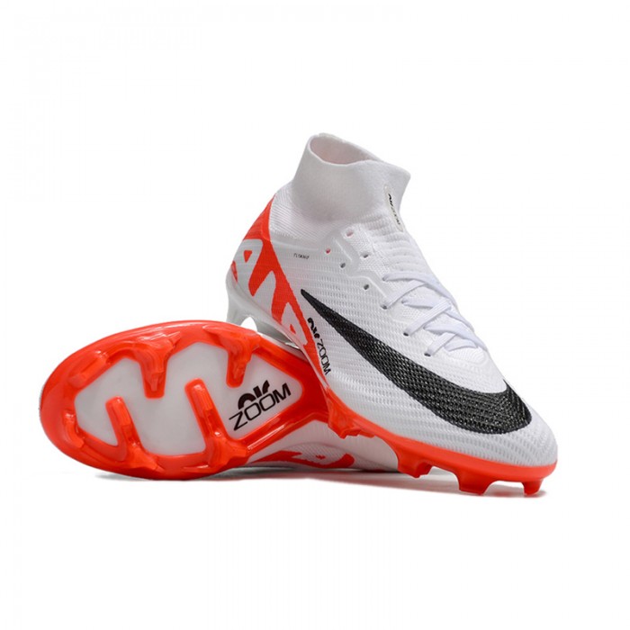 Air Zoom Mercurial Superfly IX Elite FG High Soccer Shoes-White/Black-8406679