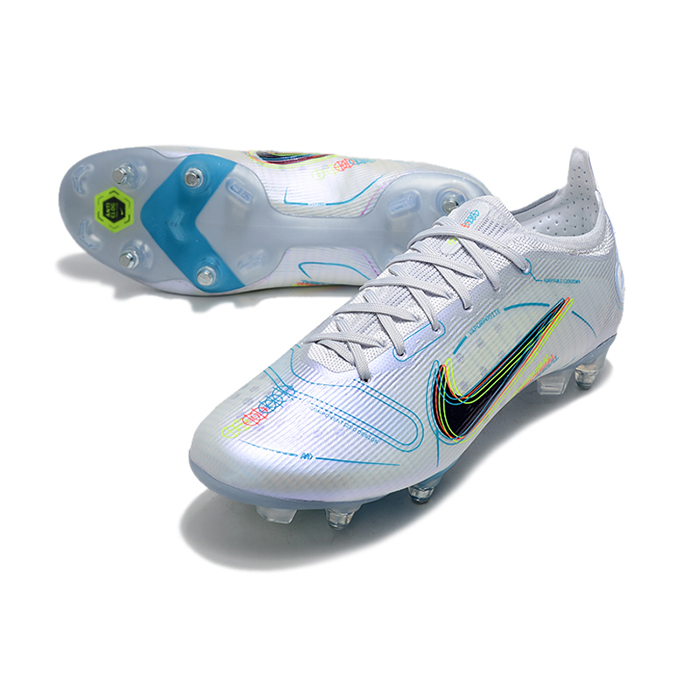 Mercurial Vapor XIV Elite SG Soccer Shoes-White/Blue-7881602