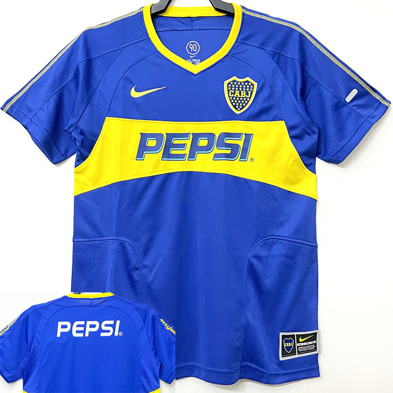 2003-2004 Boca Juniors Home Retro Soccer Jersey