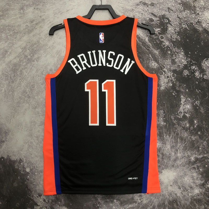 22-23 KNICKS BRUNSON #11 Black City Edition Top...
