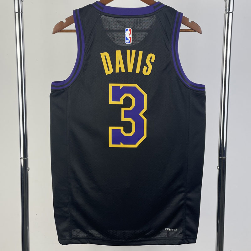 23-24 LAKERS DAVIS #3 Black City Edition Top Qu...