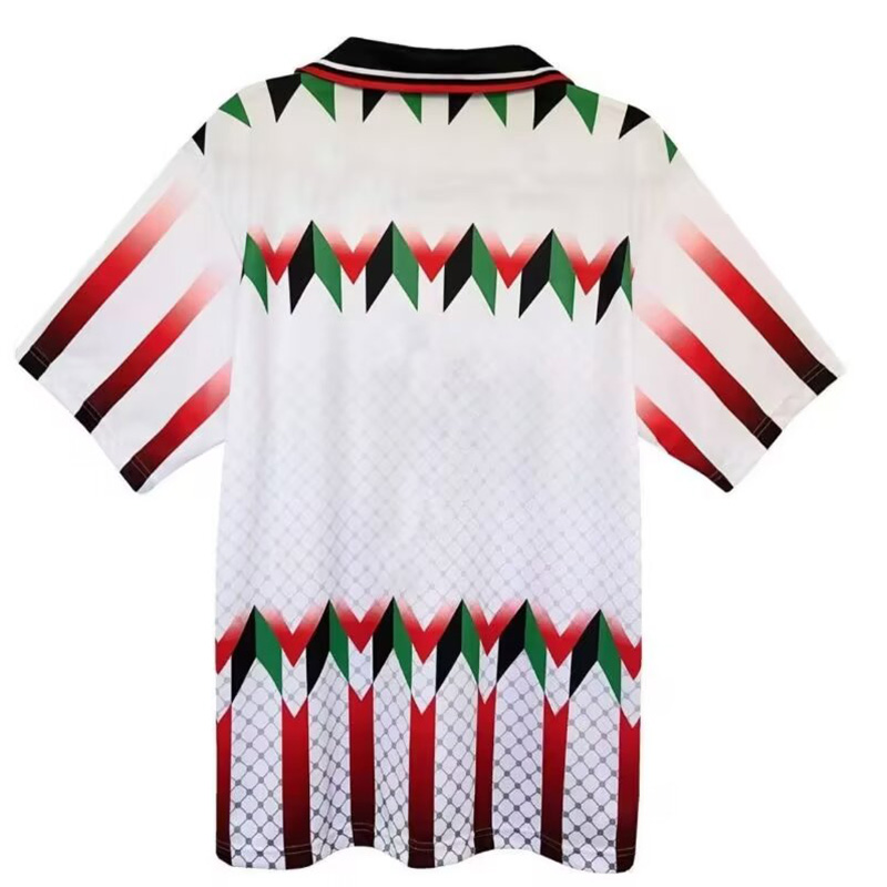Palestina FC Red White Retro Soccer Jersey