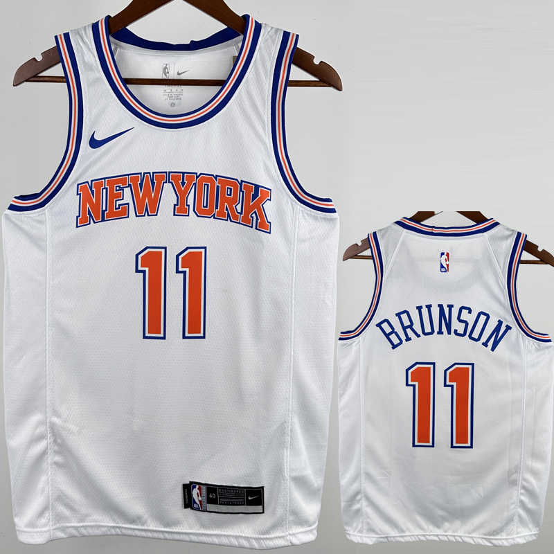 2018-19 KNICKS BRUNSON #11 White Top Quality Hot Pressing NBA Jersey