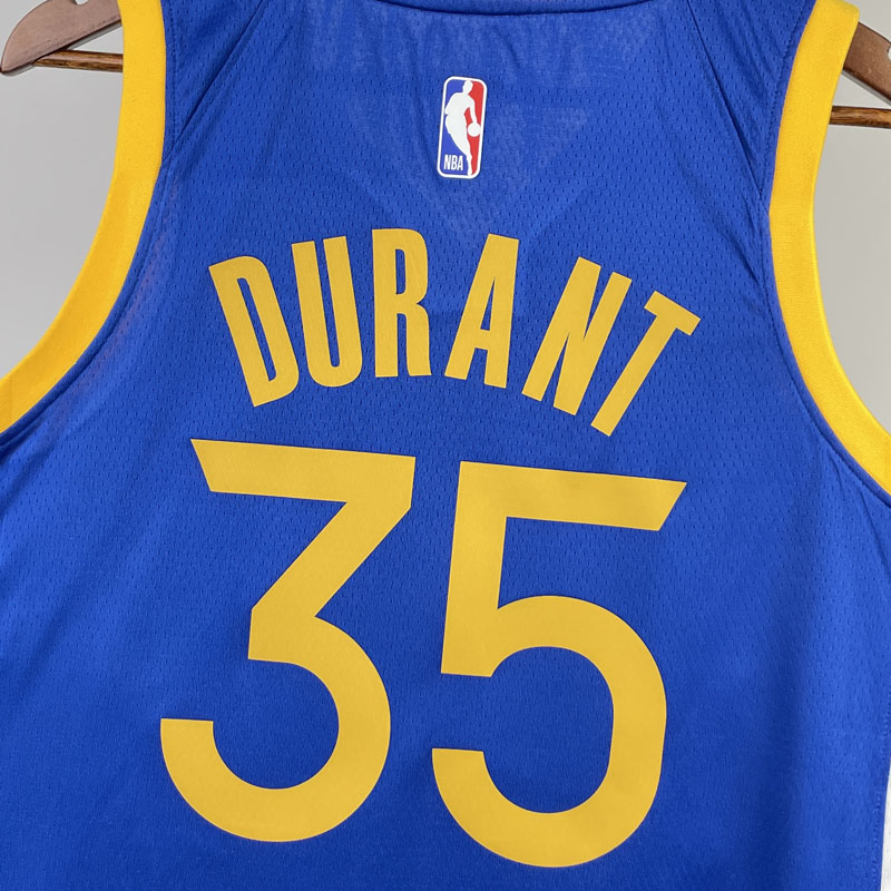 22-23 WARRIORS DURANT #35 Blue Top Quality Hot ...