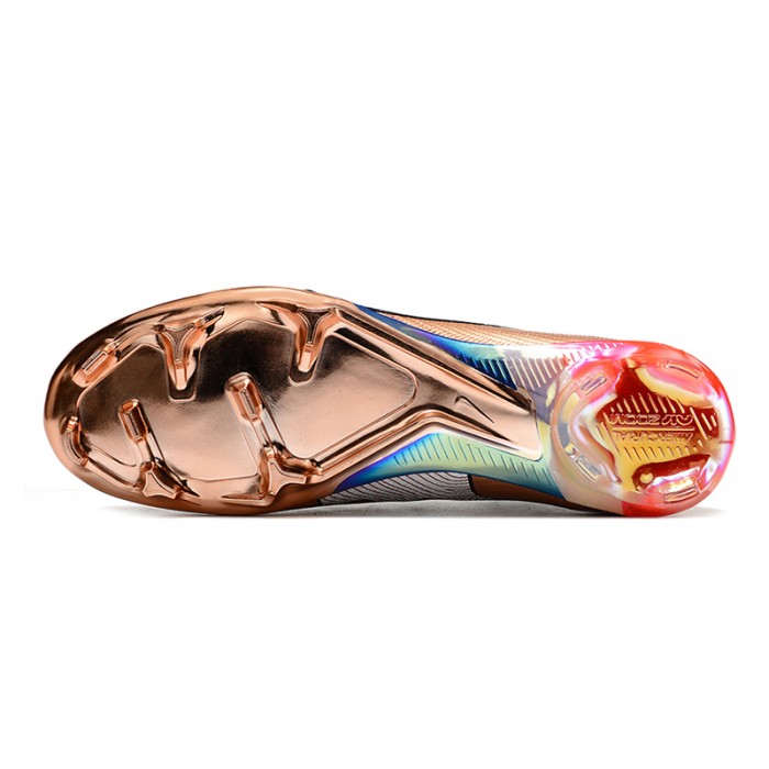2022 World Cup in Qatar Mbappé Air Zoom Mercurial Vapor XV Elite FG High Soccer Shoes-Gold/Black-362388