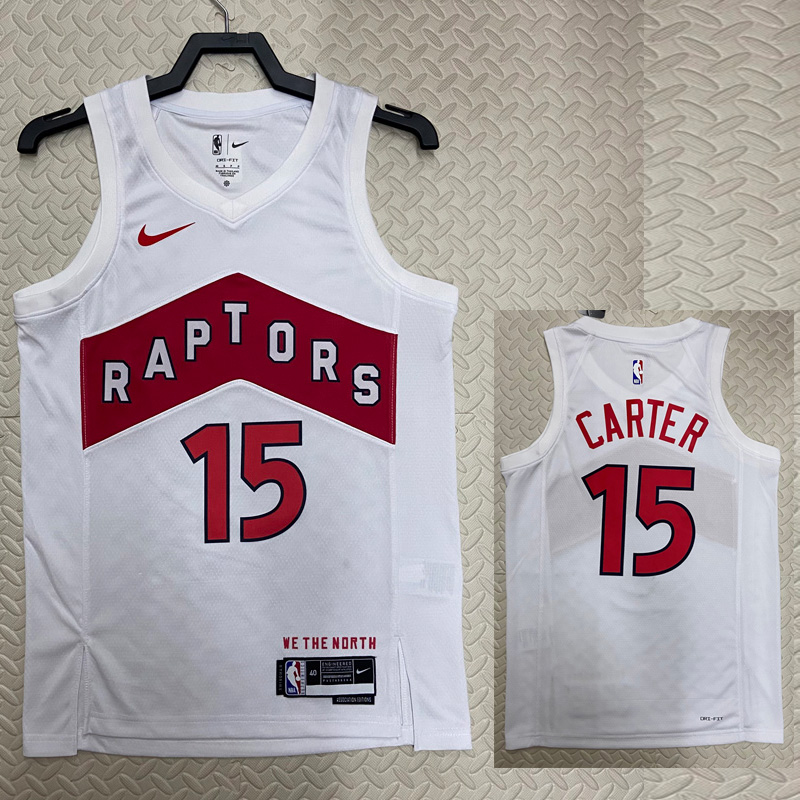 22-23 Raptors CARTER #15 White Top Quality Hot ...