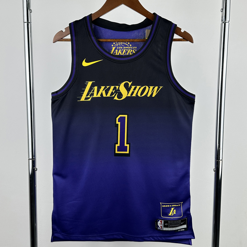 24-25 LAKERS RUSSELL #1 Royal blue City Edition Top Quality Hot Pressing NBA Jersey